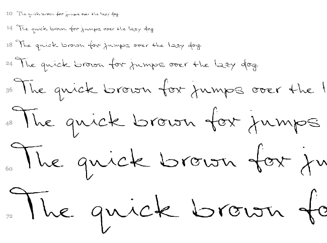 Marleen Script font waterfall